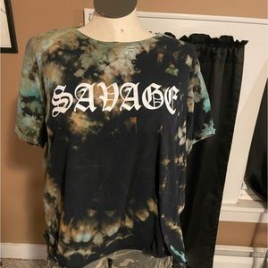 Rue 21 savage tie dyed t shirt 3x